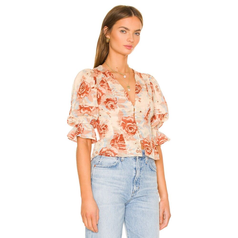 Free People I Found You Top Ivory Womens Medium